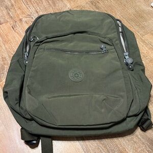 Brand new, never used Kipling Olive Green Backpack
